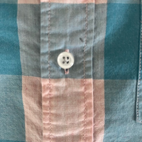 J Crew Crewcuts Boys 8 Spring Blue Pink Plaid Button Up Shirt Long Sleeve - Picture 6 of 7